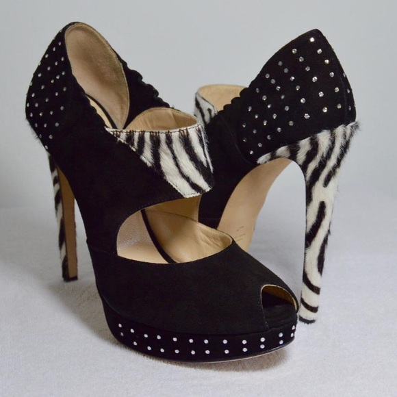 Damiano Marini Zebra Swarovski Crystal Platform - Picture 2 of 11